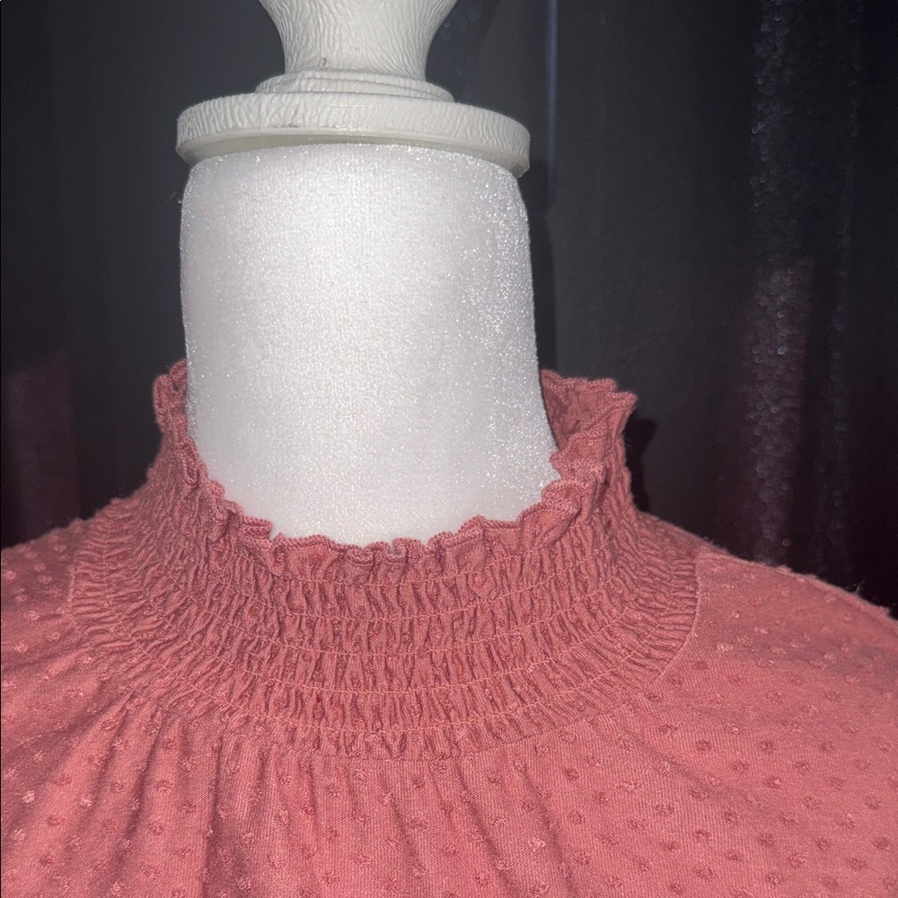 Chic Long Sleeve Peach/Coral Dress - Picture 4 of 7